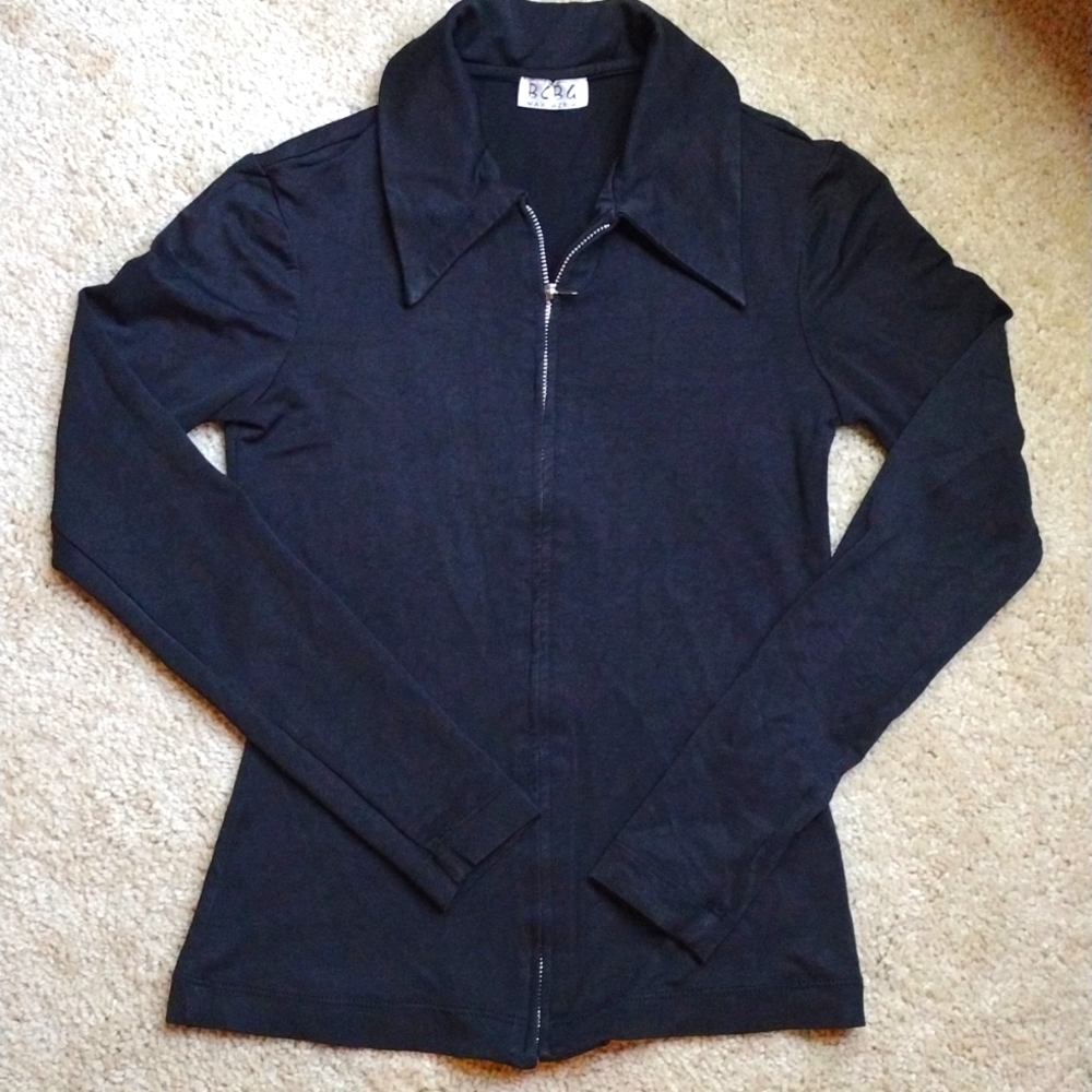 BCBG Max Azria zipper shirt S